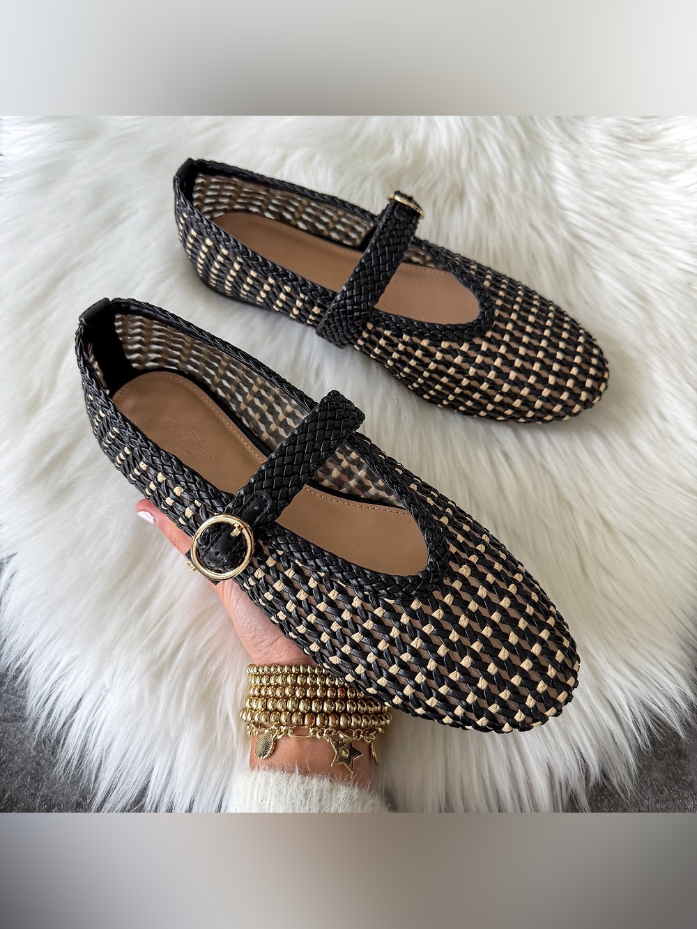 Woven Mary Jane Ballerina Noemi Flats Women’s Size 8 NWT